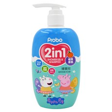Probo 博寶兒 植萃洗髮沐浴露 佩佩豬 柚果香氛, 500ml, 1瓶