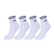 뉴발란스 남성용 탑포인트 컬러로고 중목 양말 4켤레