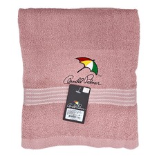 Arnold Palmer 雨傘牌 AP2900 亮晶緞紋浴巾 棉紗, 70cmx138cm - 粉色, 1條