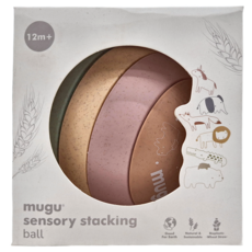 澳洲 mugu 感官學習疊疊球 12個月以上 兒童玩具, 1顆, Multiple colors