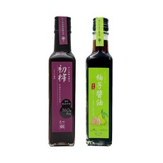 新味醬油 2入禮盒組 (初榨醬油250ml/瓶+柚子醬油250ml/瓶), 500ml, 1組