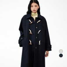 미쏘 여성용 후드 더플 롱코트