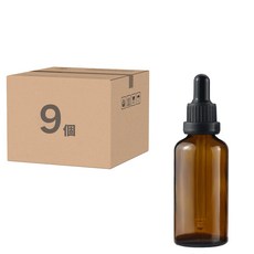 小麥購物 茶色玻璃滴管 D013 10ml, 9個, 茶色