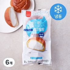 삼립 소화가 잘되는 우유가 들어간 생크림빵 2개입 (냉동), 190g, 6개