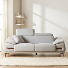 웰퍼니쳐 아폴론 아쿠아텍스 패브릭 3인용 소파 방문설치, 라이트그레이