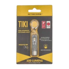 NITECORE 奈特科爾 TIKI 300流明 鑰匙燈, 迷你鑰匙扣燈, USB-C充電, 紅藍閃爍, 1個