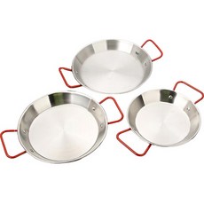 젊은이마켓 빠에야팬 플레이팅 접시 18cm + 20cm + 22cm 세트, 혼합색상, 1세트
