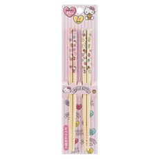 Skater 竹筷 兩雙入, 21cm, Hello Kitty, 1組