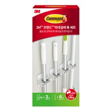 코맨드 쓰리엠 막대걸레 훅 3p + 테이프 6p, 혼합색상, 1세트 혼합색상, 1개