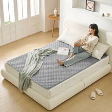 GOMPYO 無電磁波安全電熱毯 灰色, 雙 (135 x 180 厘米)