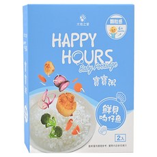 HAPPY HOURS 寶寶粥套裝, 100%無添加, 鮮貝吻仔魚, 300g, 1盒