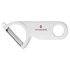 VICTORINOX 瑞士維氏 經典斜角削皮器, 不鏽鋼刀刃 瑞士產 削皮專用 彩盒包裝, 白色, 1支