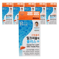 리얼닥터 간에 좋은 밀크씨슬에 플러스, 30정, 6개 30정, 6박스