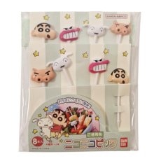 BANDAI 蠟筆小新 食物叉 Set 8件組, 8支, 1組