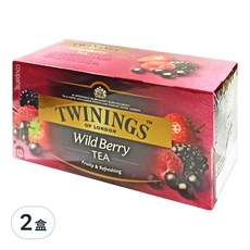 TWININGS 唐寧茶 綜合野莓茶, 水果風味茶包, 2g, 25包, 2盒