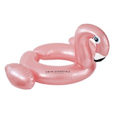 SWIM ESSENTIALS 荷蘭幼兒造型游泳圈，55cm 玫瑰粉紅鶴，可愛造型游泳圈，安全環保材質，適合3歲以上兒童, 1個
