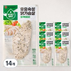 마니커에프앤지 우유숙성 닭가슴살 블랙페퍼, 110g, 14개