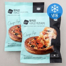 푸딩팩토리 핫치킨 시카고 치즈피자 (냉동), 370g, 2개