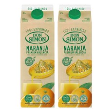 돈시몬 착즙 오렌지 주스, 2L, 2개