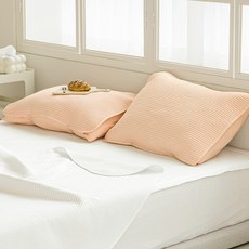 더자리 소프트 피그먼트 워싱 줄누빔 베개커버 밴딩형