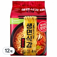 풀무원 생면식감 생라면 매운맛, 12개