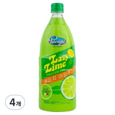 레이지레몬 레이지 라임 주스, 1L, 4개