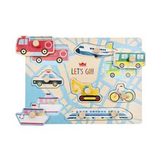 Ed.Inter 木質拼圖 汽車百科 Set 9片, 幼兒教育益智玩具, 1組