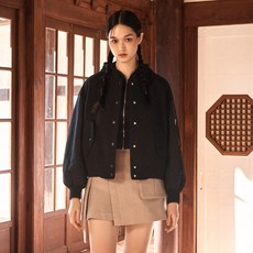 미쏘 여성용 오버핏 봄버 점퍼
