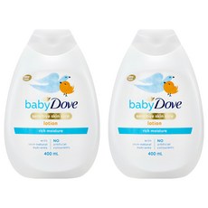 베이비도브 리치 모이스처 유아 바디로션, 400ml, 2개 400ml, 2개