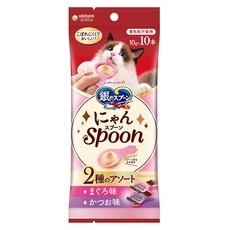 유니참긴노스푼 고양이 냥스푼 습식 간식 10개입, 혼합맛(참치 / 가다랑어), 100g, 1개 1세트, 10g, 혼합맛(참치 / 가다랑어)