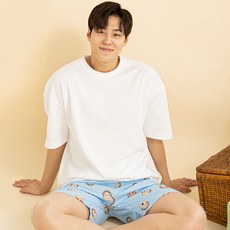 테라우드 남성용 5부 시어서커 파자마 하의 2p