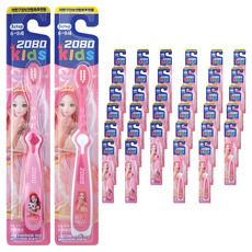 2080 시크릿쥬쥬 키즈 칫솔 세트, 핑크 + 화이트, 2개입, 18세트
