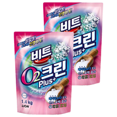 비트 O2크린 플러스 표백제, 1.4kg, 2개
