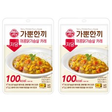 오뚜기 가뿐한끼 저당 매콤닭가슴살 카레, 130g, 2개