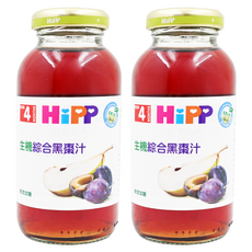 HiPP 喜寶 綜合水果口味寶寶果汁，添加維他命C，4個月以上嬰幼兒適用，成分自然無添加, 200ml, 2瓶
