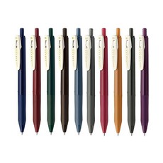 ZEBRA 斑馬牌 SARASA Clip 復古原子筆套組, 十種顏色, 筆芯0.5mm, 10色, 1組