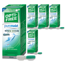 옵티프리 퓨어모이스트 렌즈세정액 + 렌즈케이스, 300ml, 5개