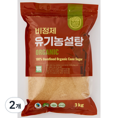 오르코 유기농 설탕, 2개, 3kg