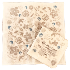 HARADA ORIMONO 原田織物 七層棉紗蚊帳家事布 抹布 30*30公分 日本制, 1條, 花與鳥