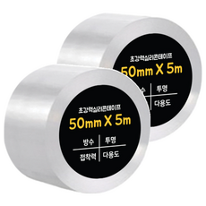 DADA 超強力矽膠膠帶 50mm X 5m 防水 透明 萬用, 2捲