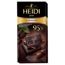 HEIDI 赫蒂 95%黑巧克力, 可可含量95% 濃郁香醇, 50g, 1盒