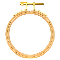 The style 木製圓形繡框, 7.5公分原木色十字繡適用, 原木色, 1個