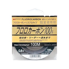 YGK FLUORCARBON 釣魚線，100M碳纖線，0.8號, 100m, 1個