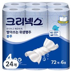 크리넥스 빨아쓰는 위생행주 블루 72매