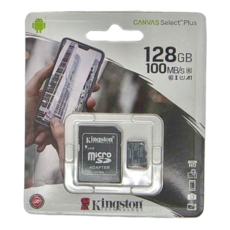Kingston 金士頓 Micro SDXC 記憶卡 128GB 100MB/s A1等級, 1個