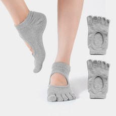 COZY LABEL 女款防滑皮拉提斯五趾全腳套