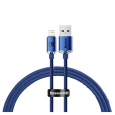 Baseus 倍思 晶耀系列 IOS 快充數據線 2.4A, 1.2m, 藍色, 1條