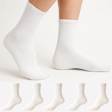 Dadoori 男款雙層氣墊長筒運動襪, 5組, 男白