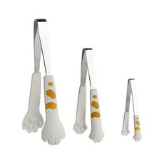 르리에 캐치캣 고양이 주방집게 소 + 중 + 대 세트, 화이트, 1세트