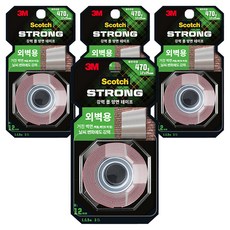 스카치 외벽용 폼 양면테이프 12mm x 1.5m, 4개